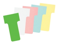 Nobo - T-kort - 1.65 x 4.9 cm - Størrelse 1 - gul (en pakke 100) - for P/N: 1900391, 1900396, 1900401