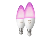 Philips Hue White and Color Ambiance – LED-glödlampa – form: B39 – E14 – 4 W (motsvarande 25 W) – klass G – 16 miljoner färger – 2000-6500 K (paket om 2)
