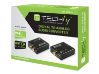 TECHly - Lydomformer fra digital til analog - svart PC tilbehør - Programvare - Multimedia