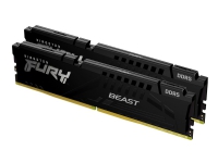 Kingston FURY Beast - DDR5 - sett - 32 GB: 2 x 16 GB - DIMM 288-pin - 5200 MHz / PC5-41600 - CL40 - 1.25 V - ikke-bufret - on-die ECC - svart PC-Komponenter - RAM-Minne - DDR5