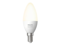 Philips Hue White – LED-glödlampa – form: ljus – E14 – 5.5 W (motsvarande 40 W) – klass F – mjukt varmt vitt ljus – 2700 K