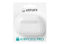 eSTUFF Silicone Case – Fodral för trådlösa hörlurar – silikon – vit – för Apple AirPods Pro