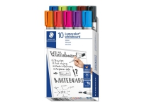 STAEDTLER Lumocolor 351 - Markør - for glass, whiteboard, porselen - assorterte farger - 2 mm (en pakke 10) Skriveredskaper - Markør - Whiteboardmarkør