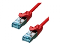 ProXtend – Patch-kabel – RJ-45 (hane) till RJ-45 (hane) – 5 m – 6 mm – S/FTP – CAT 6a – IEEE 802.3at – halogenfri formpressad hakfri tvinnad – röd