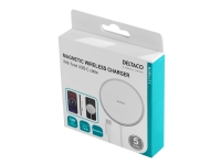 DELTACO QI-1034 – Trådlös laddningsplatta – 15 Watt – vit – för Apple iPhone 12 12 mini 12 Pro 12 Pro Max 13 13 mini 13 Pro 13 Pro Max