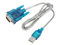 Akyga AK-CO-02 - Seriell kabel - USB (hann) til RS-232 (hann) - 1 m - tommelskruer - hvit PC tilbehør - Kabler og adaptere - Adaptere