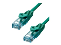 ProXtend – Patch-kabel – RJ-45 (hane) till RJ-45 (hane) – 15 m – 6 mm – UTP – CAT 6a – IEEE 802.3at – halogenfri formpressad hakfri tvinnad – grön