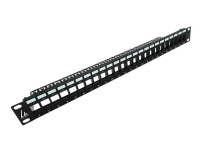Lanview – Patch-panel – unshielded – rackmontering – CAT 5e/6 – UTP – RJ-45 X 24 – svart – 1U – 19