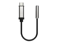 ProXtend – USB-C till uttagsadapter för hörlurar – USB-C hane rak till stereo mini jack hona rak – 15 cm