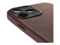 Decoded – Baksidesskydd för mobiltelefon – MagSafe-kompatibilitet – termoplastisk polyuretan (TPU) full-grain Ecco leather – brun – för Apple iPhone 13 Pro