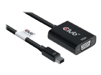 Club 3D CAC-2113 - Video adapter - Mini DisplayPort (hann) til HD-15 (VGA) (hunn) - DisplayPort 1.1a - 22.86 cm - 1080p-støtte, aktiv, 1920 x 1200 (WUXGA)-støtte - svart PC tilbehør - Kabler og adaptere - Adaptere