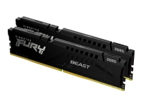 Kingston FURY Beast - DDR5 - sett - 32 GB: 2 x 16 GB - DIMM 288-pin - 5600 MHz / PC5-44800 - CL40 - 1.25 V - ikke-bufret - on-die ECC - svart PC-Komponenter - RAM-Minne - DDR5