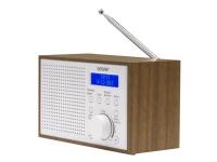 Denver DAB-46WHITE, Analog & Digital, DAB+,FM, 2 W, LCD, Brun, Hvid TV, Lyd & Bilde - Stereo - Radio (DAB og FM)