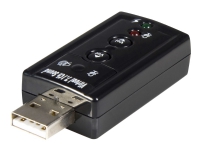 StarTech.com Virtual 7.1 USB Stereo Audio Adapter External Sound Card - Sound card - stereo - USB 2.0 - ICUSBAUDIO7 - Lydkort - stereo - USB 2.0 - for P/N: MU15MMS, MU6MMS PC-Komponenter - Lydkort