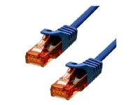 ProXtend – Patch-kabel – RJ-45 (hane) till RJ-45 (hane) – 30 cm – 6 mm – UTP – CAT 6 – halogenfri hakfri tvinnad – blå