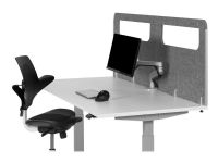 Bakker Elkhuizen - Partisjonsskjerm - desk-mountable (side) - 160 x 60 cm - lysegrå Sikkerhetsklær