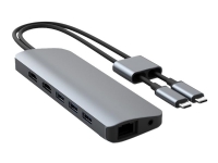 HYPER HD392-GRAY, USB 3.2 Gen 1 (3.1 Gen 1) Type-C, 60 W, Grå, MicroSD (TransFlash), SD, 3.5mm, HDMI, RJ-45, USB 3.2 Gen 1 (3.1 Gen 1) Type-A, USB 3.2 Gen 1 (3.1 Gen 1) Type-C, USB PC & Nettbrett - Bærbar tilbehør - Portreplikator og dokking
