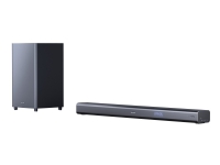 Sharp HT-SBW460 - Lydplankesystem - for hjemmeteater - 3,1 kanaler - trådløs - Bluetooth - 220 watt (Total) - matt svart