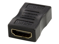 DELTACO – Hög hastighet – HDMI-koppling med Ethernet – HDMI hona till HDMI hona – svart – 4K60Hz stöd