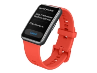 Bilde av Huawei Watch Fit New - Svart - Smartklokke Med Stropp - Silikon - Pomelo Red - Håndleddstørrelse: 130-210 Mm - Display 1.64 - 4 Gb - Bluetooth - 21 G