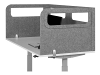 Bakker Elkhuizen - Partisjonsskjerm - U-shaped - skrivebordsmonterbar - 160 x 60 cm - lysegrå Sikkerhetsklær