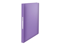 Esselte Colour’Breeze – Visningsbok – 80 utrymmen – ryggbredd: 25 mm – för A4 – kapacitet: 160 ark – genomskinlig lavendel