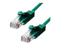 ProXtend – Patch-kabel – RJ-45 (hane) till RJ-45 (hane) – 30 cm – 5.4 mm – UTP – CAT 5e – IEEE 802.3at – formpressad hakfri tvinnad – grön