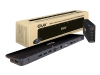 Club 3D - Dokkingstasjon - USB-C 3.2 Gen 1 - VGA, HDMI, DP - 1GbE - 100 watt PC & Nettbrett - Bærbar tilbehør - Portreplikator og dokking