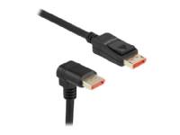 Delock – DisplayPort-kabel – DisplayPort (hane) rak till DisplayPort (hane) nedåtvinklad – DisplayPort 1.4 – 1 m – 8K60 Hz (7680 x 4320) stöd – svart