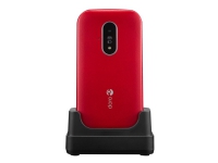DORO 6821 - 4G funksjonstelefon - microSD slot - 320 x 240 piksler - rear camera 2 MP - rød og hvit Tele & GPS - Mobiltelefoner - Alle mobiltelefoner