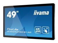 iiyama ProLite TF4939UHSC-B1AG – 49 Diagonal klass LED-bakgrundsbelyst LCD-skärm – interaktiv digital skyltning – med pekskärm (multitouch) – 4K UHD (2160p) 3840 x 2160 – mattsvart