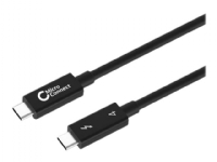 MicroConnect - USB-kabel - USB-C (hane) till USB-C (hane) - USB 3.1 Gen 2 / Thunderbolt 4 - 1 m - USB-strömförsörjning (100W), 8K60Hz stöd - svart