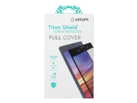 eSTUFF Titan Shield – Skärmskydd för mobiltelefon – helt fodral – glas – ramfärg svart – för Samsung Galaxy A72