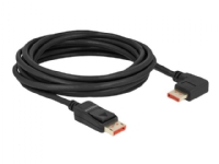 Delock – DisplayPort-kabel – DisplayPort (hane) rak till DisplayPort (hane) högervinklad – DisplayPort 1.4 – 5 m – 8K60 Hz (7680 x 4320) stöd – svart