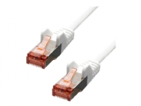 ProXtend – Patch-kabel – RJ-45 (hane) till RJ-45 (hane) – 20 m – 5.8 mm – F/UTP (folieöverdraget oskärmat tvinnat par) – CAT 6 – IEEE 802.3af – formpressad hakfri – vit
