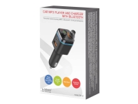 SAVIO TR-12 – Bluetooth hands-free car kit / FM transmitter / charger för mobiltelefon – svart