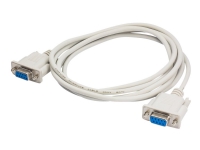 Akyga AK-CO-04 - Seriell kabel - DB-9 (hunn) til DB-9 (hunn) - 2 m - hvit PC tilbehør - Kabler og adaptere - Adaptere