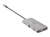 Club 3D USB Gen1 Type-C 9-in-1 hub - Dokkingstasjon - USB-C - VGA, HDMI - 1GbE PC & Nettbrett - Bærbar tilbehør - Portreplikator og dokking