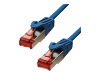 ProXtend – Patch-kabel – RJ-45 (hane) till RJ-45 (hane) – 1.5 m – 5.8 mm – F/UTP (folieöverdraget oskärmat tvinnat par) – CAT 6 – halogenfri hakfri tvinnad – blå