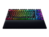 Razer Huntsman V2 TKL - Tastatur - bakgrunnsbelyst - USB-C - QWERTY - USA - tastsvitsj: Razer Clicky Optical Purple