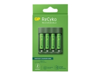 Produktfoto för GP Batteries ReCyko Everyday-batteriladdare B421 (USB) inkl 4st AAA 850mAh NiMH-batterier