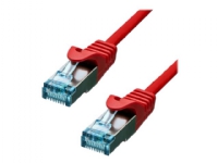 ProXtend - Patch-kabel - RJ-45 (hane) till RJ-45 (hane) - 15 m - 6 mm - SFTP, PiMF - CAT 6a - IEEE 802.3at - halogenfri, formpressad, hakfri, tvinnad - röd