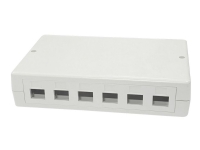 Lanview – Ytmonteringsbox för nätverk – RJ-45 X 6 – vit