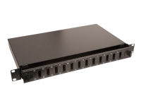 Lanview – Patch-panel – rackmontering – LC Quad/SC Duplex X 12 – svart – 1U – 19