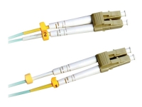 Lanview – Patch-kabel – LC/UPC-multiläge (hane) till LC/UPC-multiläge (hane) – 1 m – 2 mm – fiberoptisk – duplex – 50/125 mikron – OM3 – halogenfri – havsblå