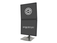 Ergotron DS100 - Monteringssett (28-stang, sokkel, 2 svingtapper, 2 VESA-adaptere) - lav profil - for 2 LCD-skjermer - stål, aluminium - svart - skjermstørrelse: inntil 27 - skrivebord