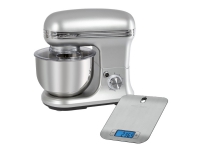 ProfiCook PC-KM 1222 W - Blander - 5 liter - 1.2 kW - rustfritt stål / sølv - med PC-KW 1221 kitchen scales Kjøkkenapparater - Kjøkkenmaskiner - Håndmiksere