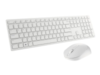 Dell Pro KM5221W – Sats med tangentbord och mus – trådlös – 2.4 GHz – QWERTY – USA internationellt – vit