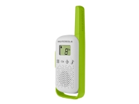 Motorola Talkabout T42 – Triple Pack – bärbar – tvåvägsradio – PMR – 446 MHz – 16-kanals – grön och vit blå och vit orange och vit (paket om 3)