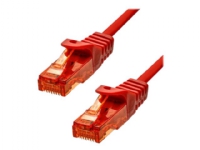 ProXtend – Patch-kabel – RJ-45 (hane) till RJ-45 (hane) – 1.5 m – 6 mm – UTP – CAT 6 – halogenfri hakfri tvinnad – röd